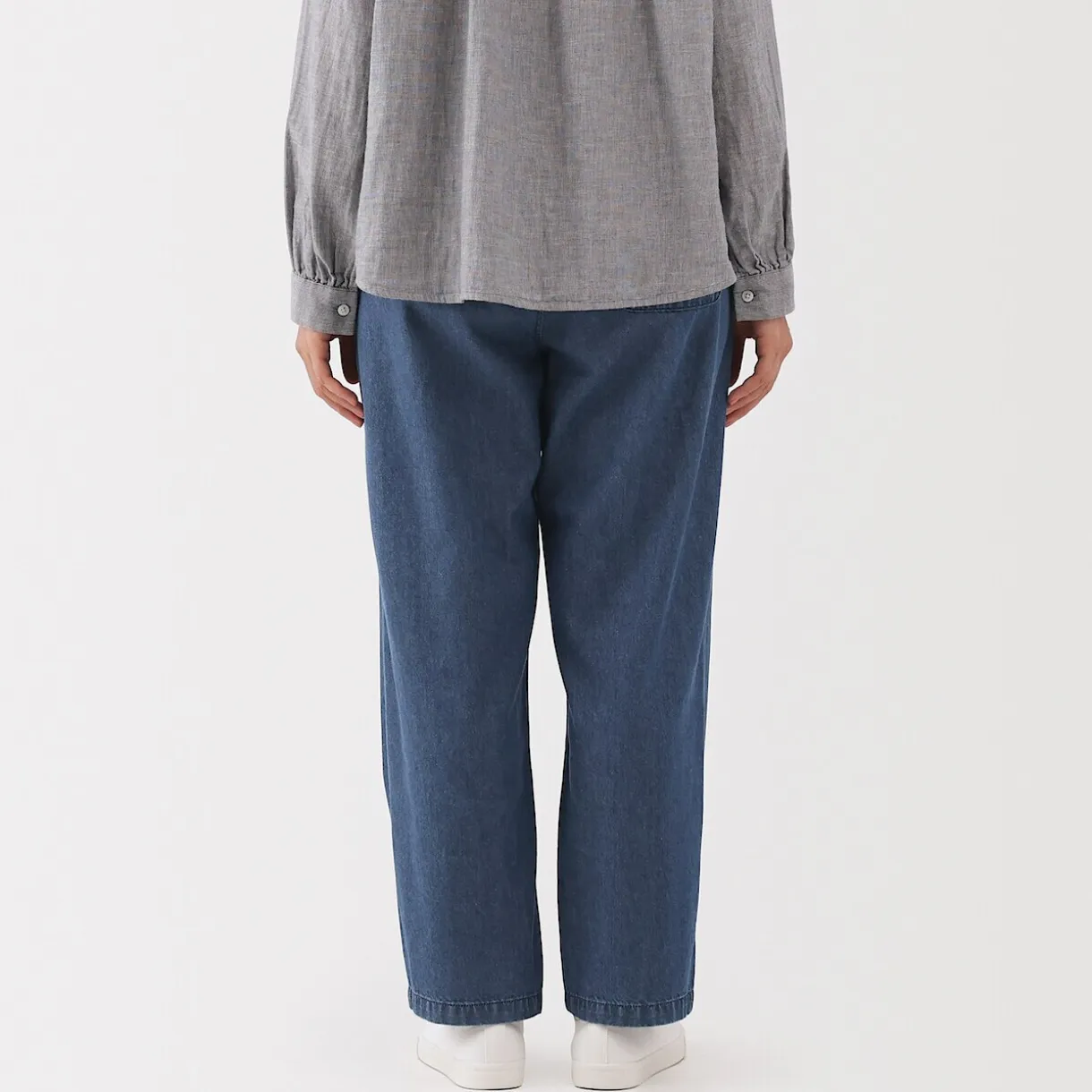 Pantalon coupe confortable en denim de coton pour femme