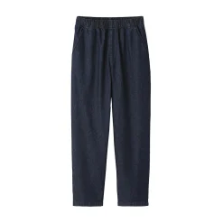 Pantalon coupe confortable en denim de coton pour femme