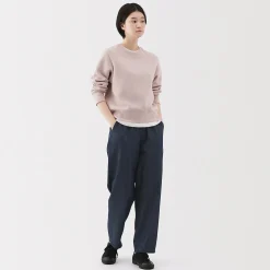 Pantalon coupe confortable en denim de coton pour femme