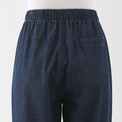 Pantalon coupe confortable en denim de coton pour femme