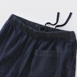 Pantalon coupe confortable en denim de coton pour femme