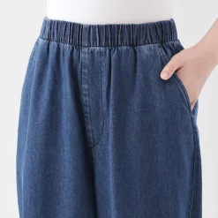 Pantalon coupe confortable en denim de coton pour femme
