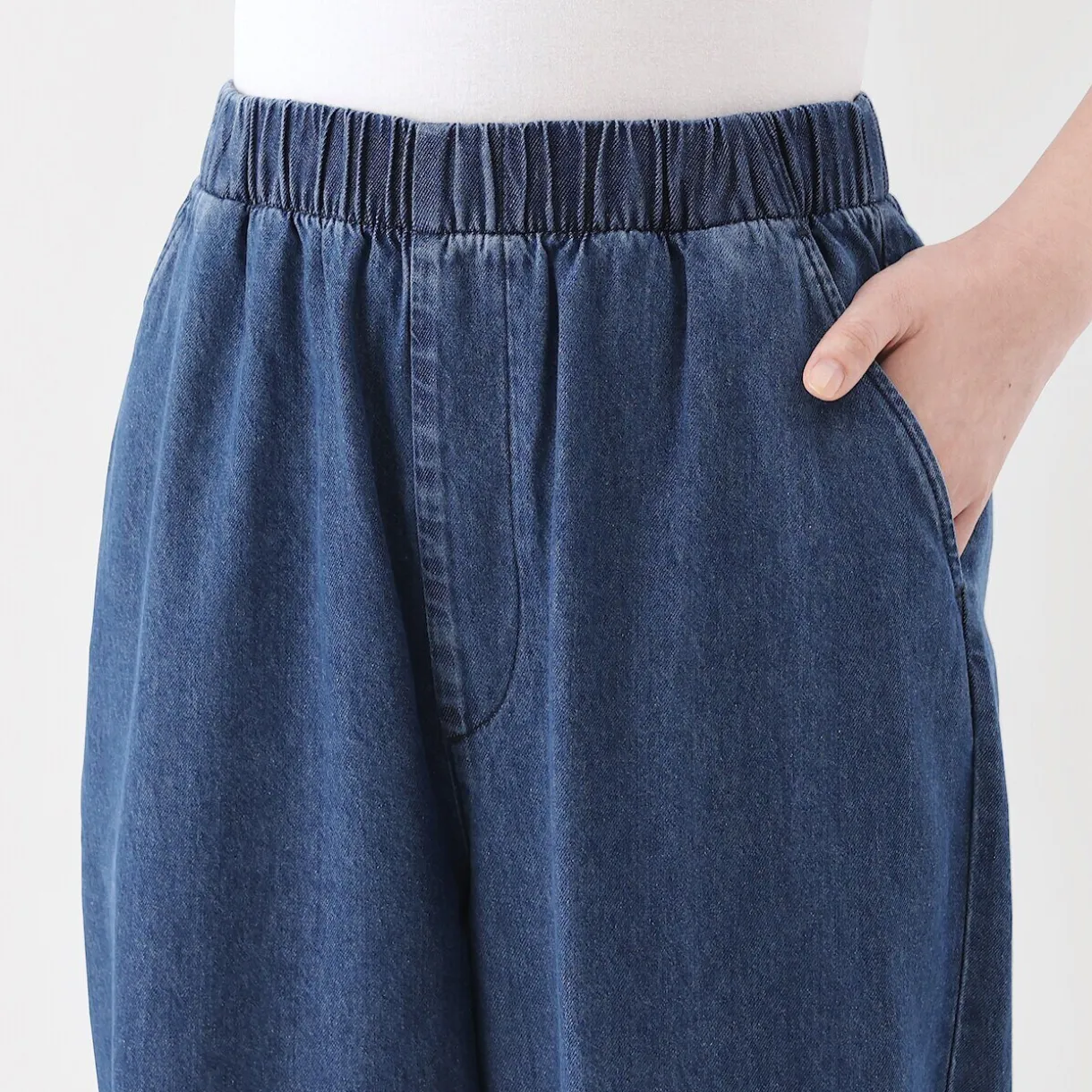 Pantalon coupe confortable en denim de coton pour femme