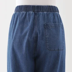 Pantalon coupe confortable en denim de coton pour femme