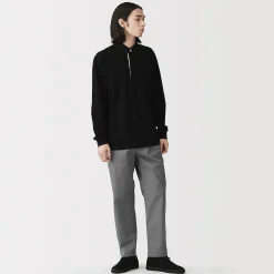 Pantalon coupe confortable en coton lavé pour homme