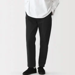 Pantalon coupe confortable en coton lavé pour homme