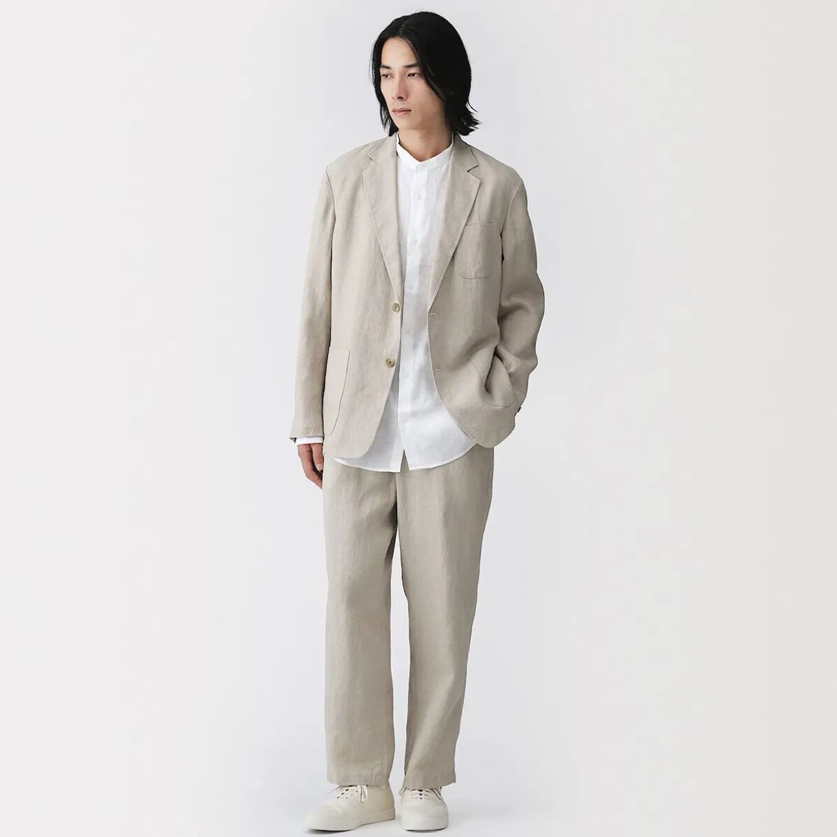 Pantalon en lin lavé pour homme