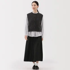 Pantalon hakama unisexe en mélange de laine brossée