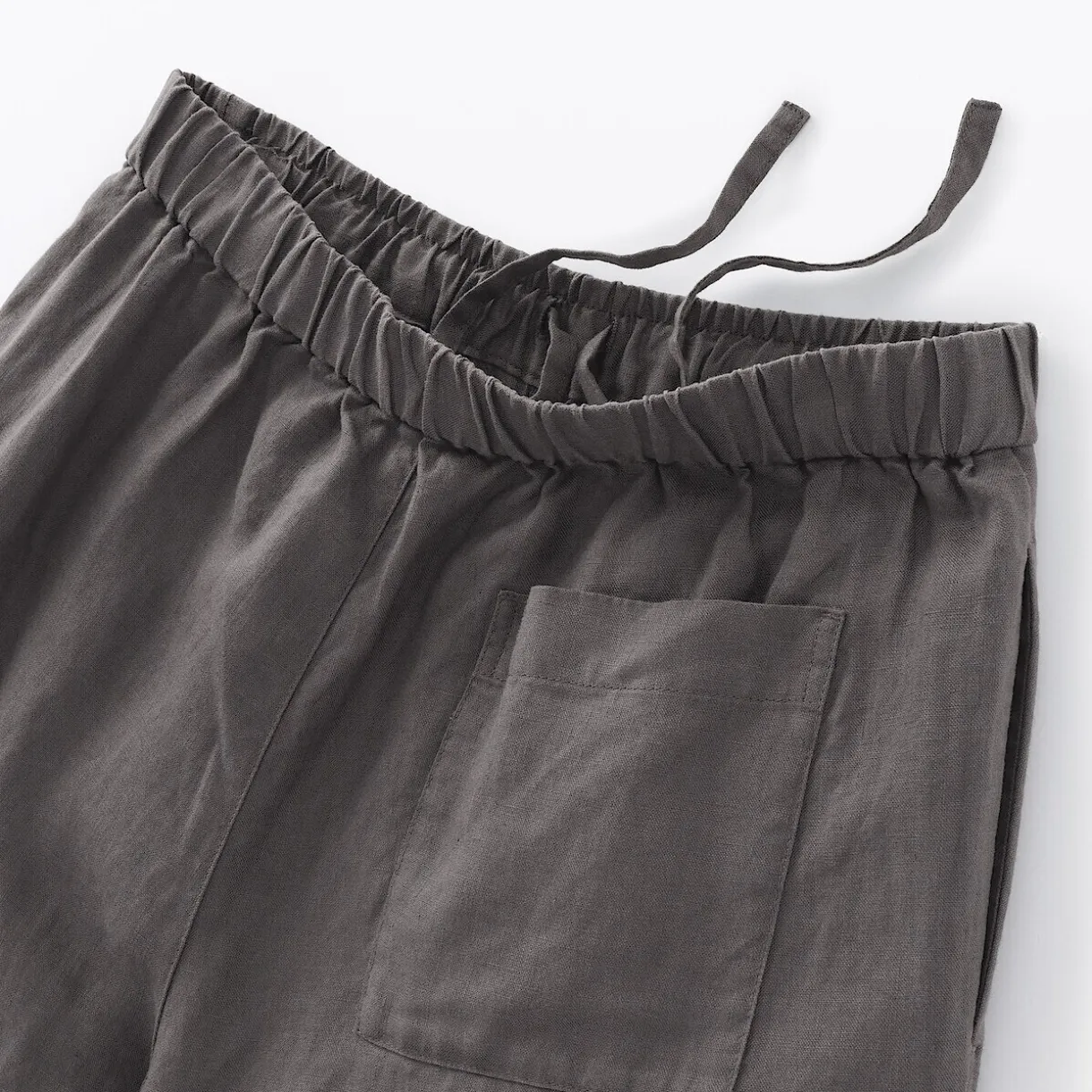 Pantalon large en lin lavé pour femme