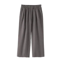 Pantalon large en lin lavé pour femme