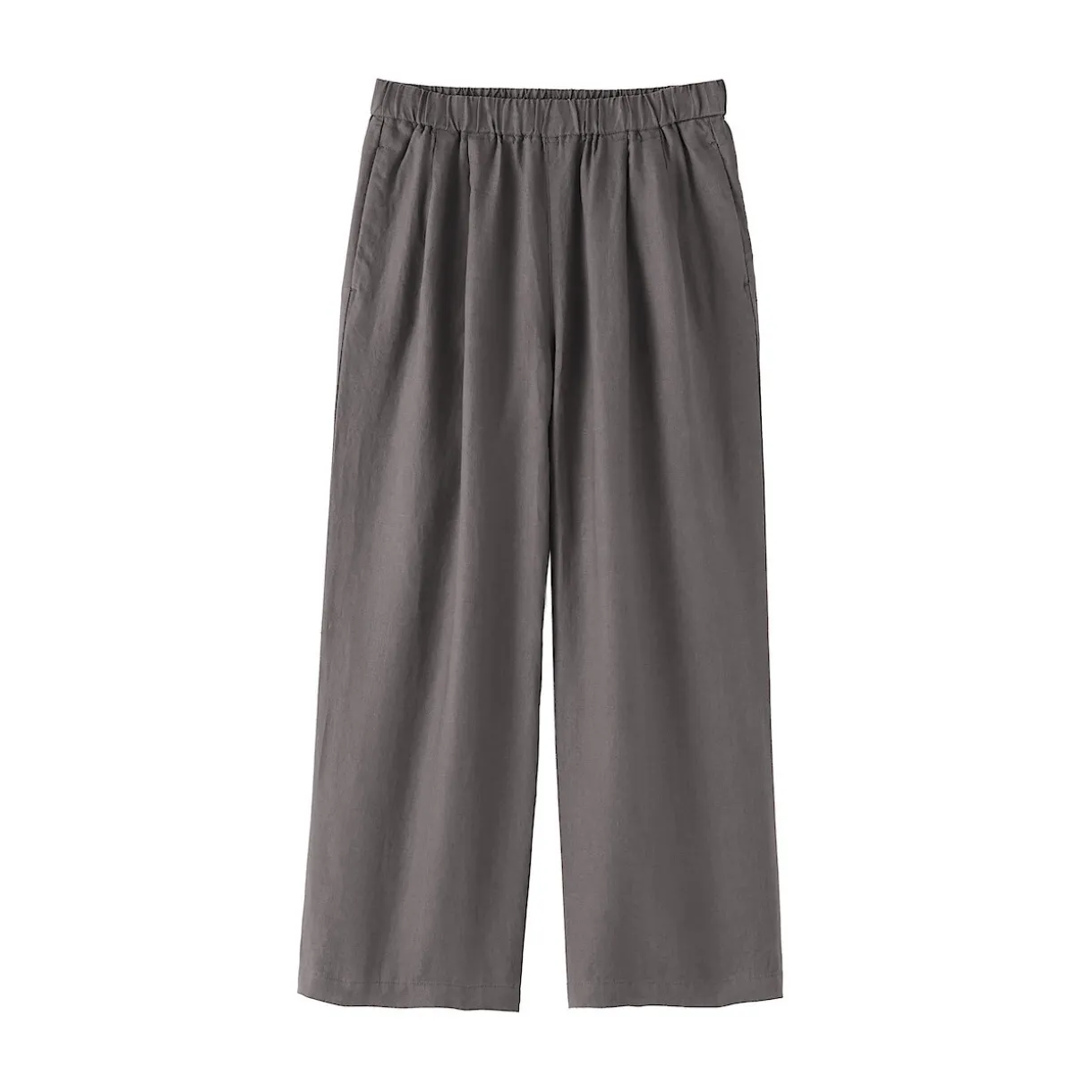Pantalon large en lin lavé pour femme