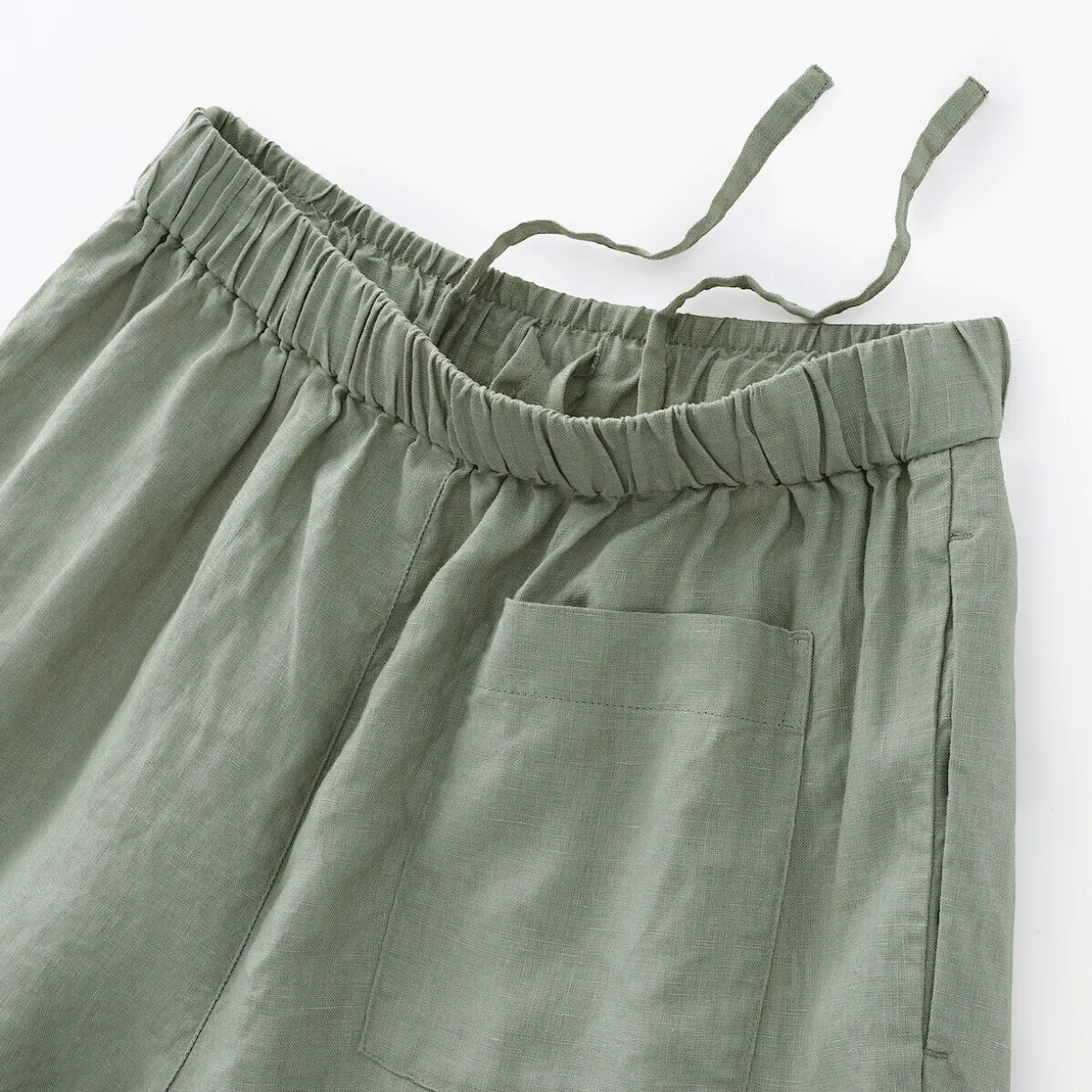 Pantalon large en lin lavé pour femme