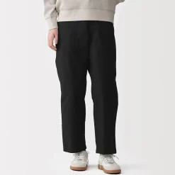 Pantalon longueur cheville en coton délavé pour femme