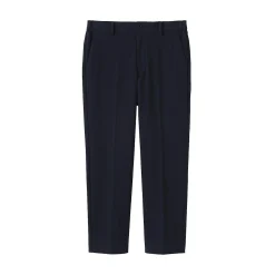 Pantalon plissé ajusté en stretch brossé pour homme