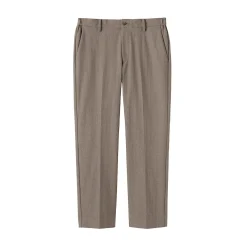 Pantalon plissé ajusté en stretch brossé pour homme