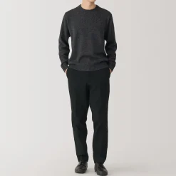 Pantalon plissé ajusté et stretch pour homme