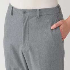Pantalon plissé ajusté et stretch pour homme