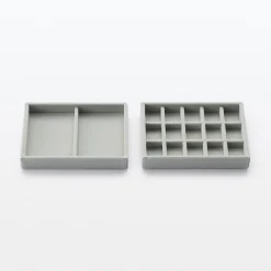 Plateau en velours 2 compartiments L16X P12X H2.5cm