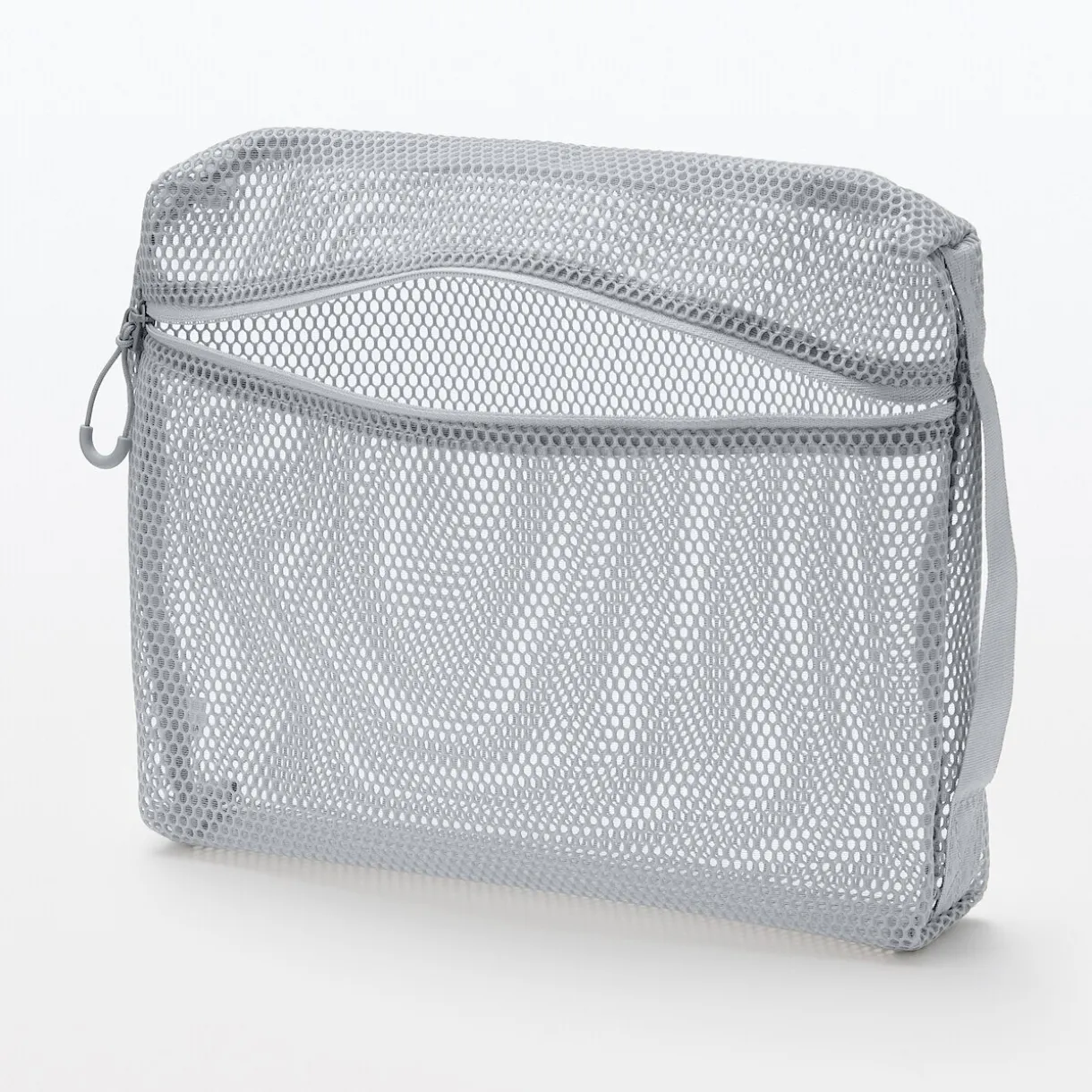 Pochette en maille polyester - Grande, Gris