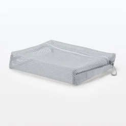 Pochette en maille polyester - Grande, Gris