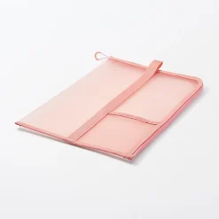 Porte-documents en nylon maillé avec fermeture éclair - A4, Rose