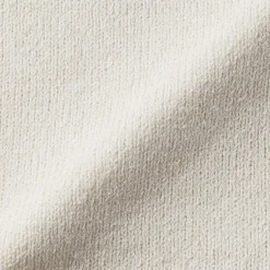 Pull à col ras du cou bouclé en mélange de coton pour femme