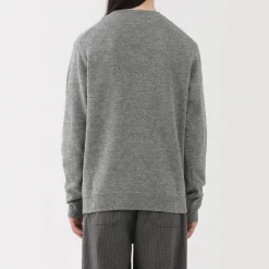 Pull à col rond en laine tricot moyen pour homme