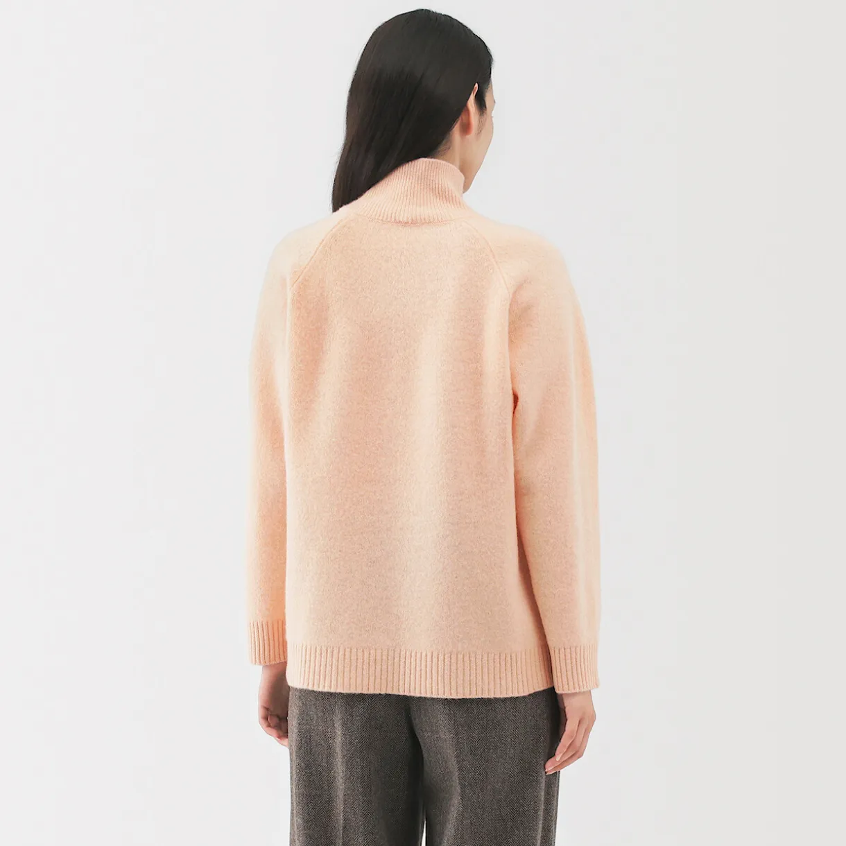 Pull à col roulé en yak et laine pour femme
