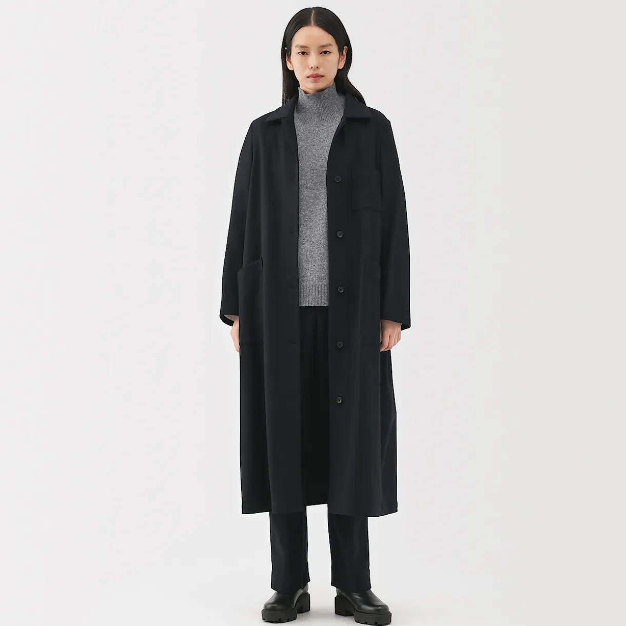 Pull à col roulé en yak et laine pour femme
