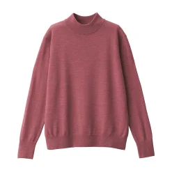 Pull col montant en laine à fine maille femme