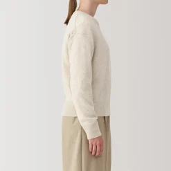 Pull col rond en tricot de laine moyen femme