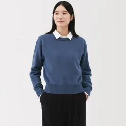 Pull col rond en tricot de laine moyen femme