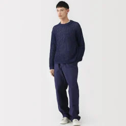 Pull en coton biologique à grosses mailles et torsadé pour homme