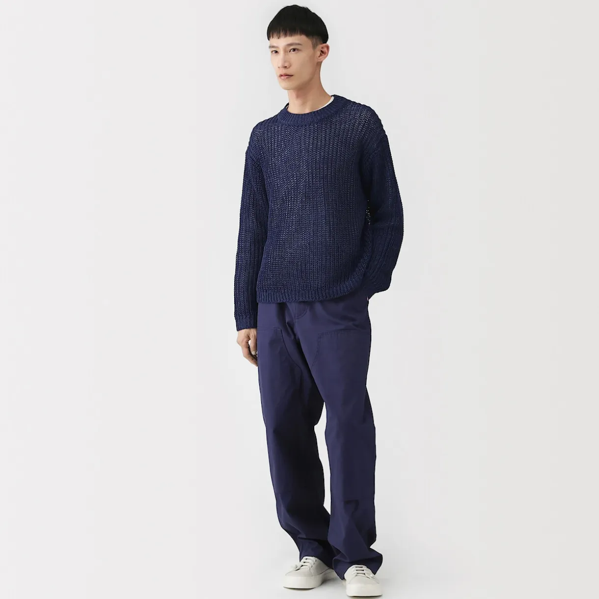 Pull en coton biologique à grosses mailles et torsadé pour homme