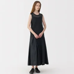 Pull sans manche en tricot de washi et coton pour femme