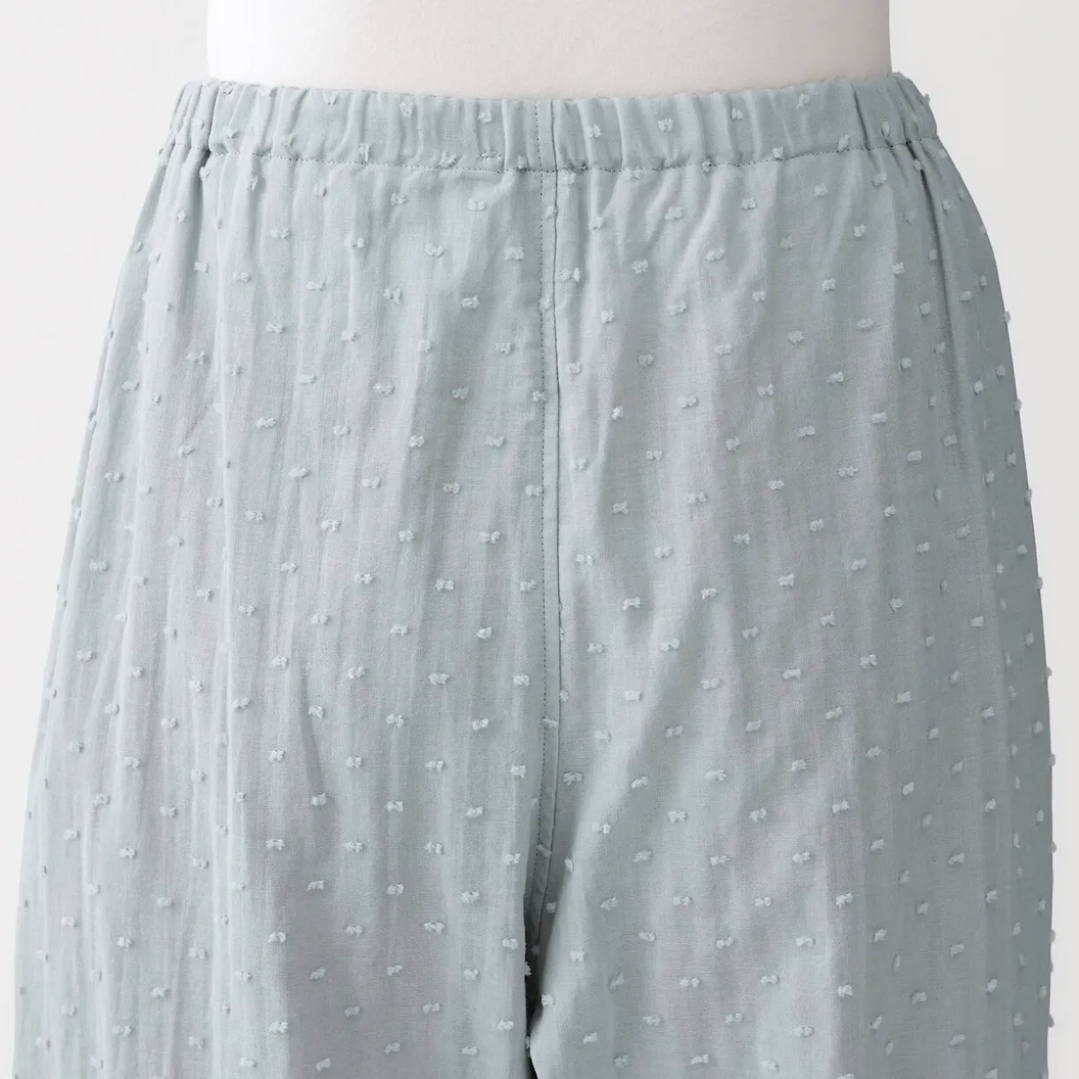 Pyjama en double gaze à pois dobby pour femme