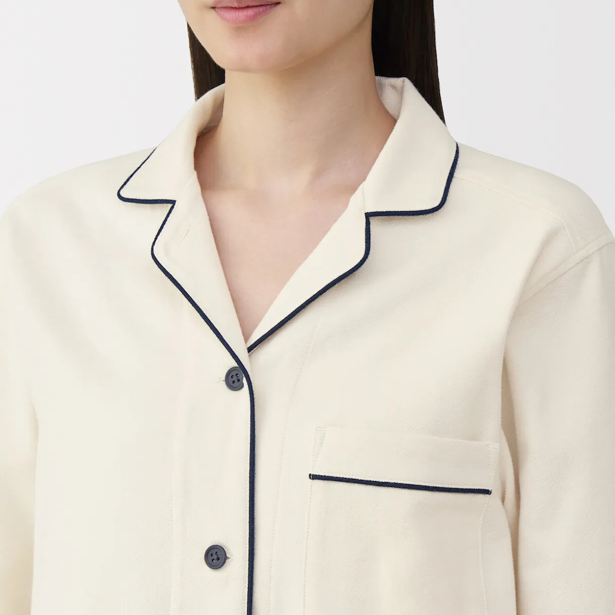 Pyjama en flanelle sans couture latérale pour femme
