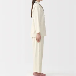 Pyjama en flanelle sans couture latérale pour femme