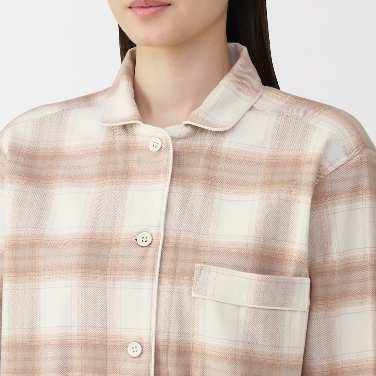 Pyjama en flanelle sans couture latérale pour femme