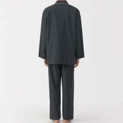 Pyjama en flanelle sans couture latérale pour homme