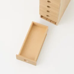 Rangement en bois 6 tiroirs