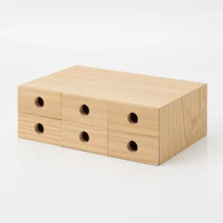 Rangement en bois 6 tiroirs