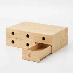 Rangement en bois 6 tiroirs