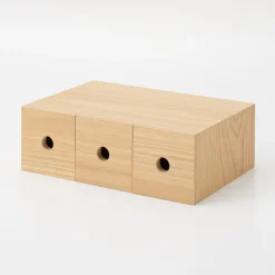 Rangement en bois 3 tiroirs
