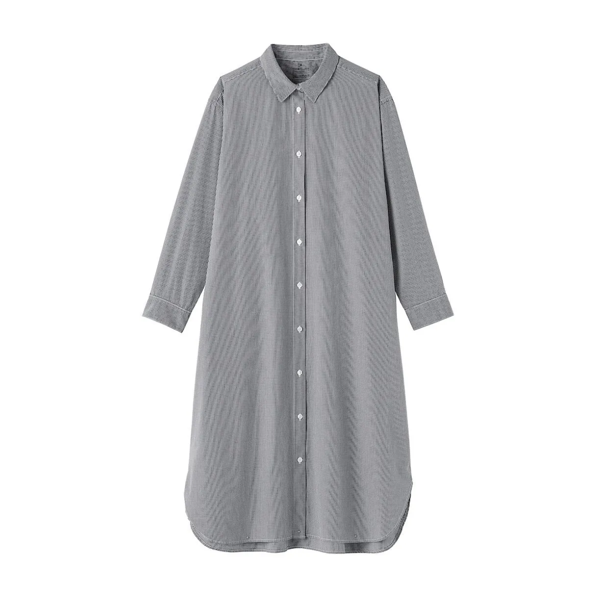 Robe chemise en coton large délavé pour femme