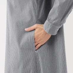 Robe chemise en coton large délavé pour femme