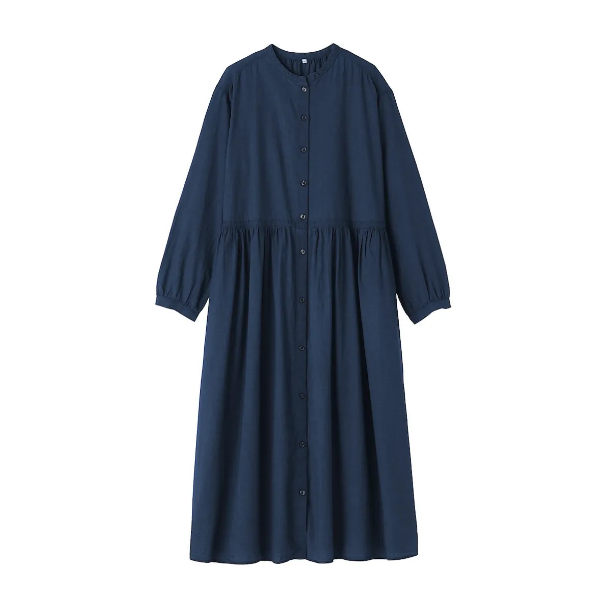 Robe chemise midi en voile de coton pour femme