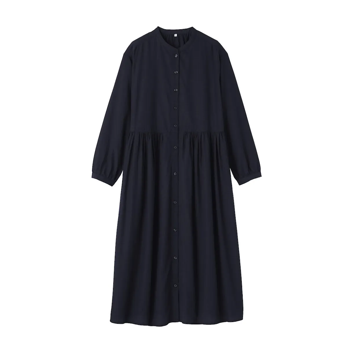 Robe chemise midi en voile de coton pour femme