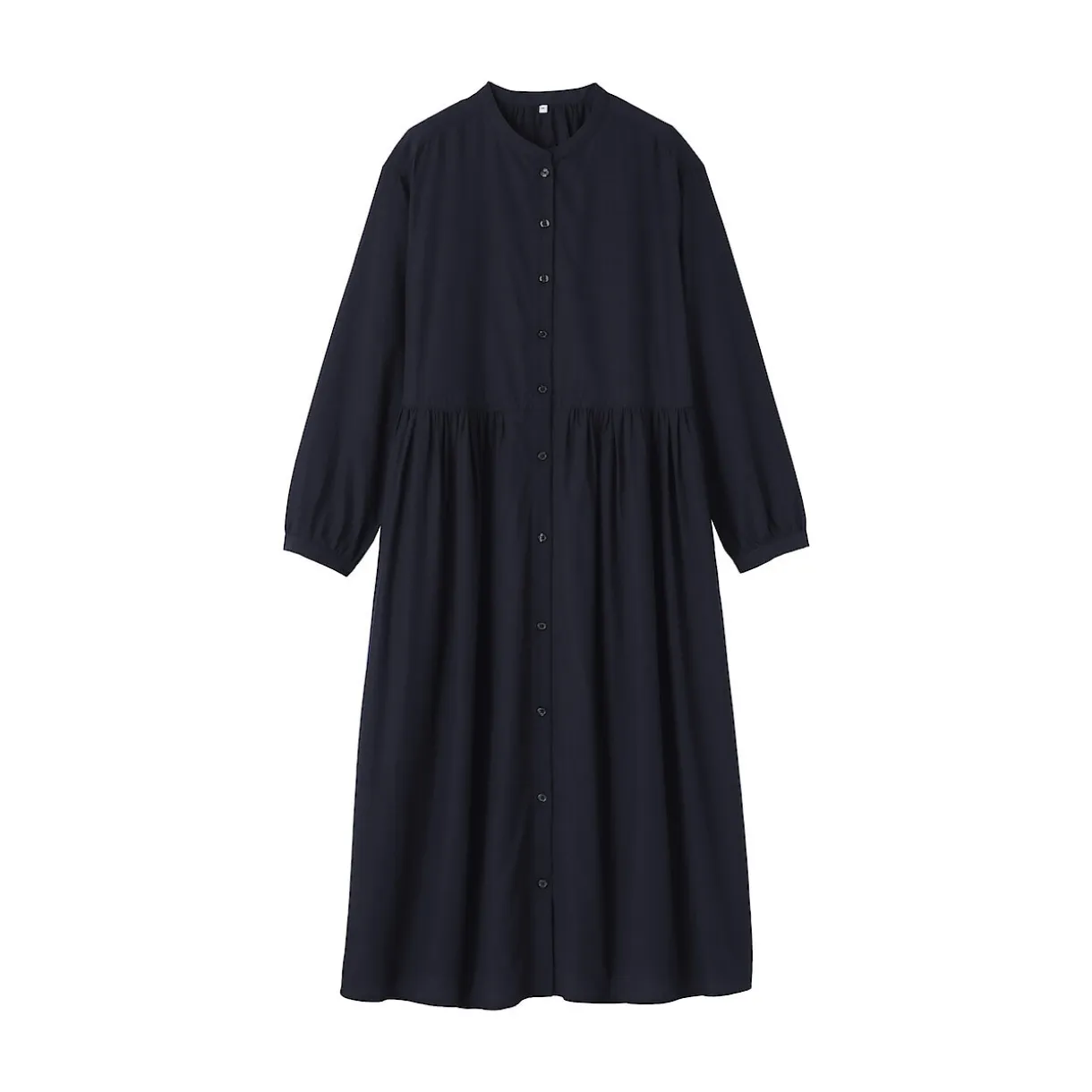 Robe chemise midi en voile de coton pour femme