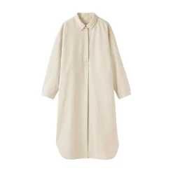Robe-chemise légère en sergé de kapok mélangé pour femme